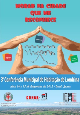 Cartaz sobre a 3ª Conferência Municipal de Habitação